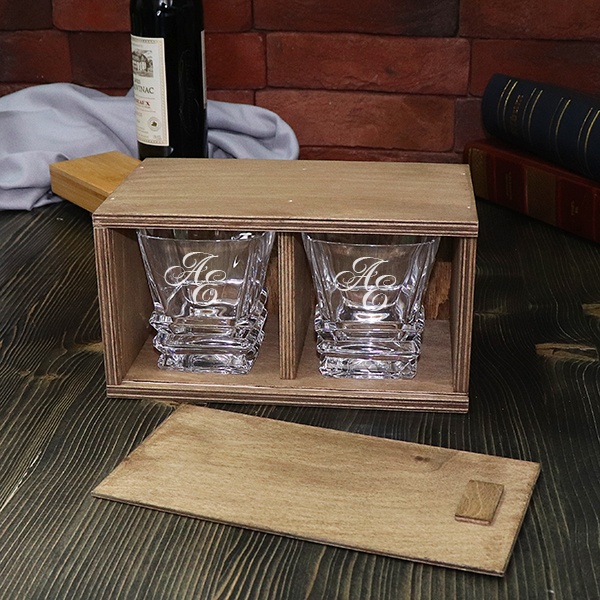 Набор из двух стаканов для виски в подарочном пенале Рокки