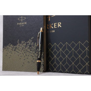 Ручка Parker шариковая, цвет чёрный с золотом