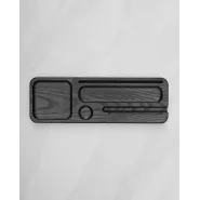 Настольная подставка-органайзер с гравировкой "Практика", черная