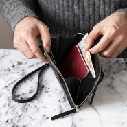 Портмоне на молнии с гравировкой "Авиатор-lux", цвет черный