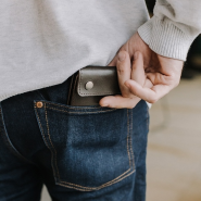 Портмоне на кнопках с гравировкой "Балтимор", цвет коричневый