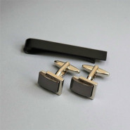 Набор запонки и зажим для галстука "Мельбурн" с гравировкой