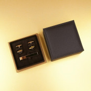 Набор запонки и зажим для галстука "Белфаст" с гравировкой