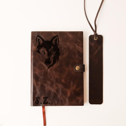 Ежедневник кожаный в мягкой обложке с гравировкой, "Bruk", цвет коричневый