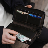 Портмоне на молнии с гравировкой "Авиатор", цвет коричневый