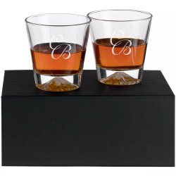 Стаканы для виски "Снежные горы" с гравировкой