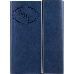 Ежедневник с гравировкой "Оникс", цвет синий
