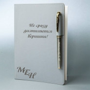 Набор ежедневник и ручка Pierre Cardin с гравировкой "Mazari Grey" в коробке