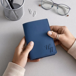 Обложка для паспорта с гравировкой "Арго", цвет синий
