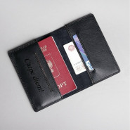 Обложка для паспорта с гравировкой "Арго", цвет черный