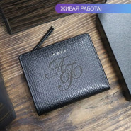 Кошелёк женский Cross «Черный квадрат» с гравировкой