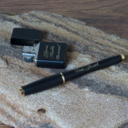 Подарочный набор ручка Parker и зажигалка Zippo "ОЛИМП" с гравировкой