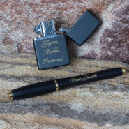 Подарочный набор ручка Parker и зажигалка Zippo "ОЛИМП" с гравировкой