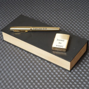 Подарочный набор ручка Parker и зажигалка Zippo "Золотой век" с гравировкой