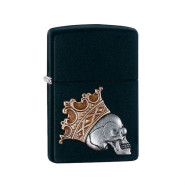 Зажигалка ZIPPO Classic с покрытием Black Matte, латунь/сталь, чёрная, матовая  с гравировкой