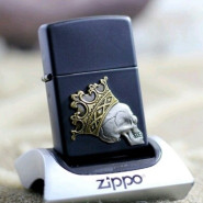 Зажигалка ZIPPO Classic с покрытием Black Matte, латунь/сталь, чёрная, матовая  с гравировкой