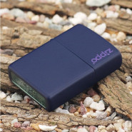 Зажигалка ZIPPO Classic с покрытием Navy Matte, латунь/сталь, синяя с фирменным логотипом, матовая, 36x12x56 мм