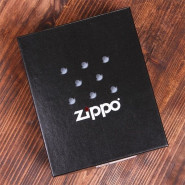 Зажигалка ZIPPO Classic с покрытием Navy Matte, латунь/сталь, синяя с фирменным логотипом, матовая, 36x12x56 мм