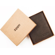 Вертикальное кожаное портмоне с гравировкой ZIPPO, коричневый