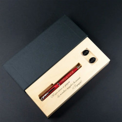 Подарочный набор ручка Pierre Cardin и запонки «Пикадилли» с гравировкой