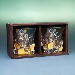 Набор из двух стаканов для виски в подарочном пенале "GOLD"