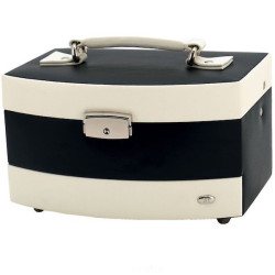 Шкатулка для украшений Jardin DEte, цвет чёрно-белый, матовый, 22 х 16 х 12,8 см