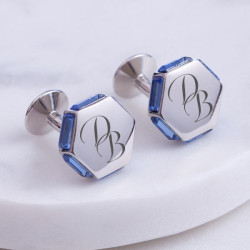 Запонки с гравировкой "Аквамарин"