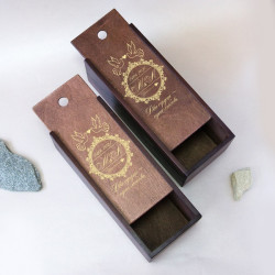 Футляр под бутылку для вина или шампанского "Монограмма" с гравировкой