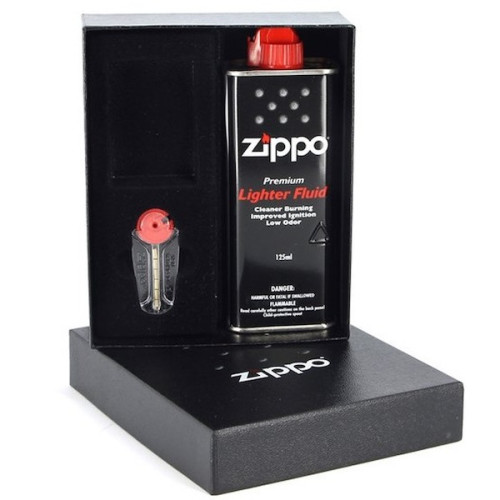 Подарочный набор для зажигалки с бензином и кремнием Zippo