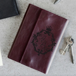 Кожаный ежедневник с персональной гравировкой "Антиква"