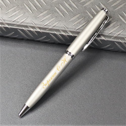 Шариковая ручка Pierre Cardin “Moment” с гравировкой, цвет серебро