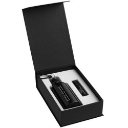 Набор аккумулятор и бутылка для спорта с гравировкой Power Joint, черный