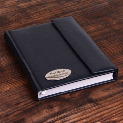 Ежедневник недатированный с гравировкой, синий