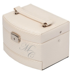 Шкатулка для украшений с персональной гравировкой «Бэлла», цвет бежевый