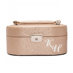 Шкатулка для украшений с персональной гравировкой «Глория», цвет бежевый