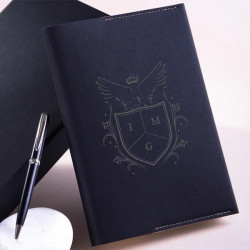 Именной ежедневник со сменным блоком «Index», цвет черный