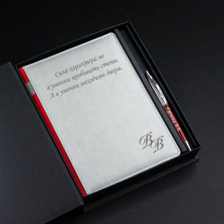 Подарочный набор ежедневник и ручка Parker с гравировкой «Верона», красный