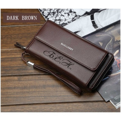 Портмоне из эко-кожи "Орёл и Решка" с гравировкой, цвет коричневый