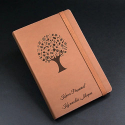 Именной ежедневник со съемной обложкой "Trend", цвет коричневый