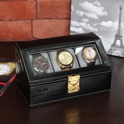 Шкатулка для часов с гравировкой «Джентельмен»