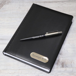 Набор ежедневник с гравировкой и ручка Parker "Универсал"