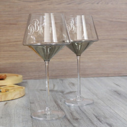 Пара бокалов для вина с гравировкой "Ice Wine Platinum"