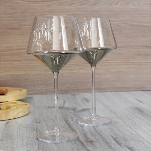 Пара бокалов для вина с гравировкой "Ice Wine Platinum"