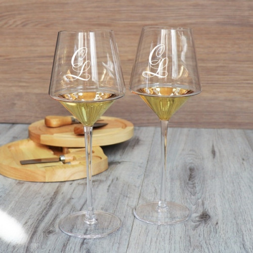 Пара бокалов для вина с гравировкой "Ice Wine Gold"