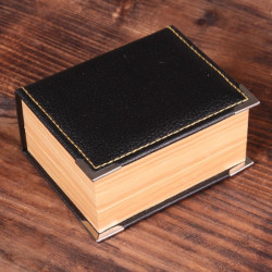 Коробка для запонок "Книга", экокожа