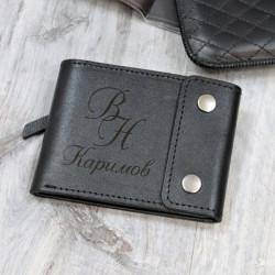 Портмоне на кнопках с гравировкой "Балтимор"