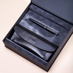 Эксклюзивный подарочный набор ручка Parker и чехол для очков "Куба" с персональной гравировкой