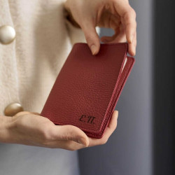 Обложка для паспорта с гравировкой "Арго", цвет красный