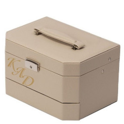 Шкатулка для украшений с персональной гравировкой «Мальвина», цвет бежевый