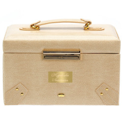 Шкатулка для украшений с гравировкой «Блеск» Jardin D'Ete, цвет бежевый, "рептилия", 27,0 х 17,0 х 16,5 см